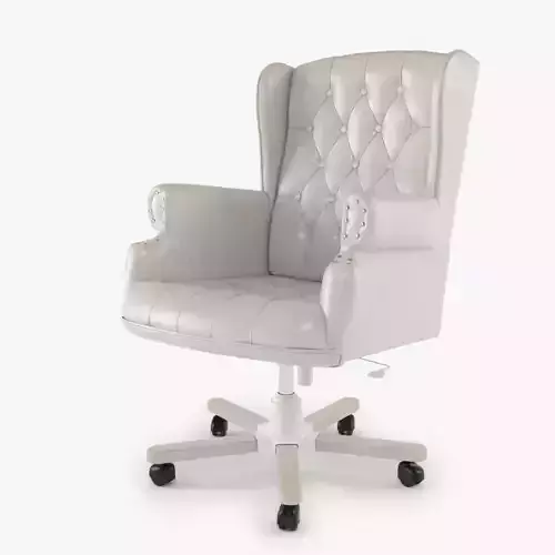 Armchair Swivel White 3D model