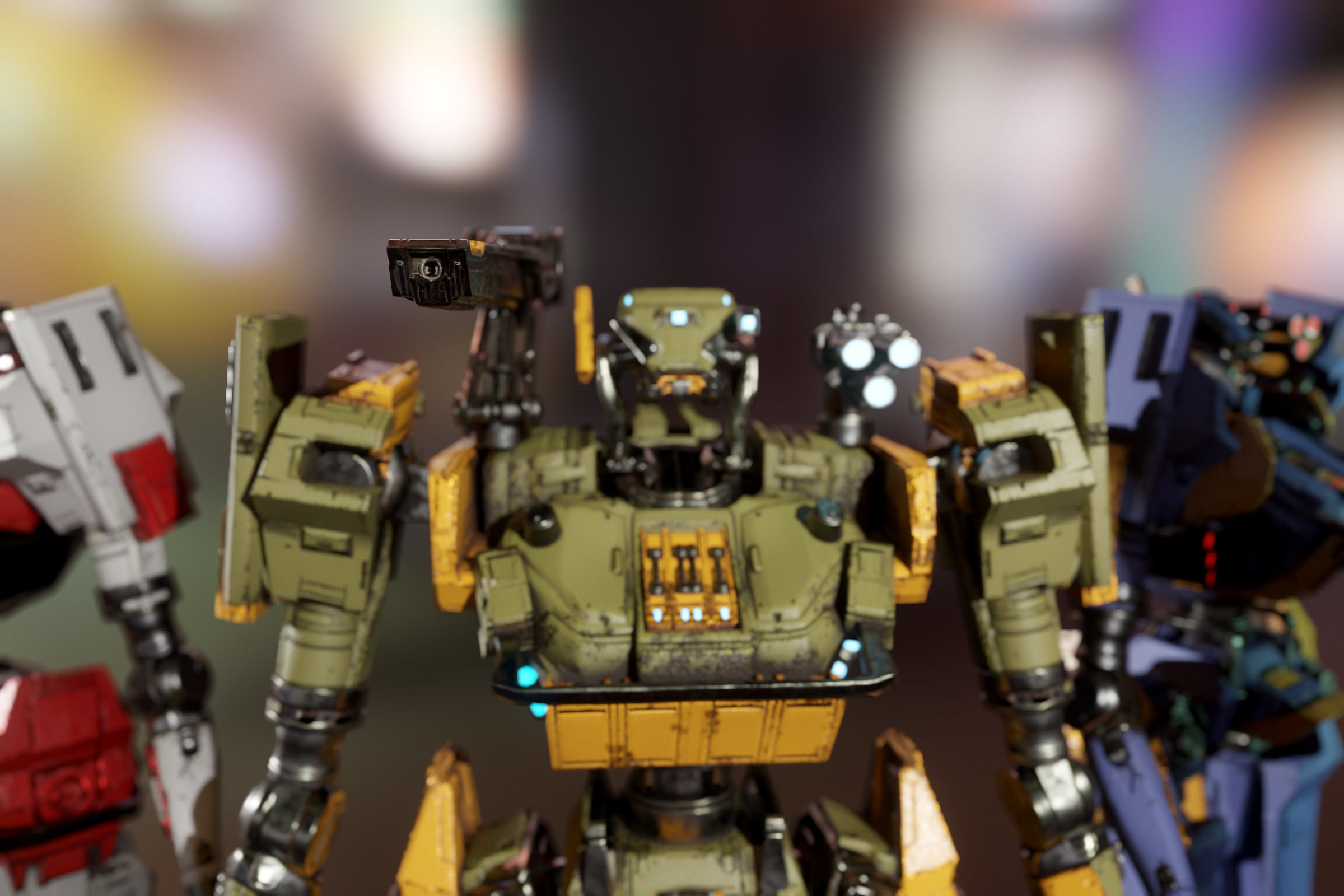 Humanoid Robot 02 Heavy Armor Low-poly 3D model Low-poly 3D model_8