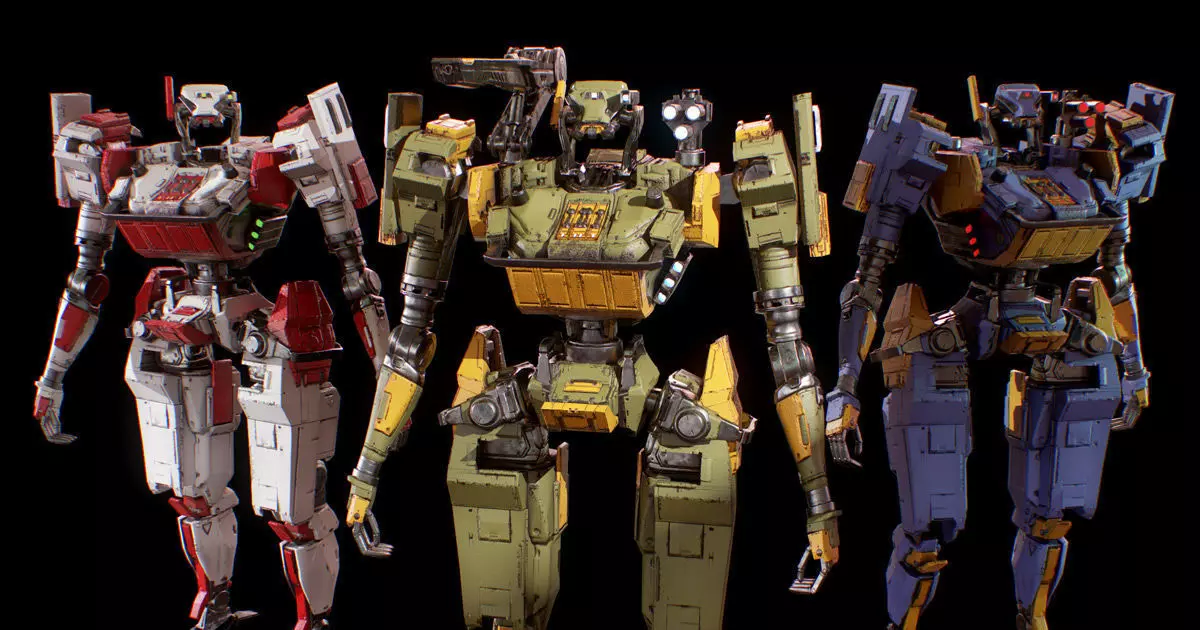 Humanoid Robot 02 Heavy Armor Low-poly 3D model Low-poly 3D model_0