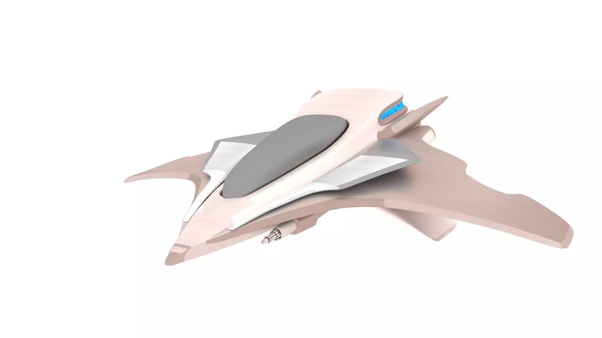 Spaceship for fight 3D model_0
