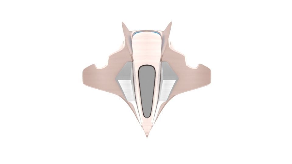 Spaceship for fight 3D model_2