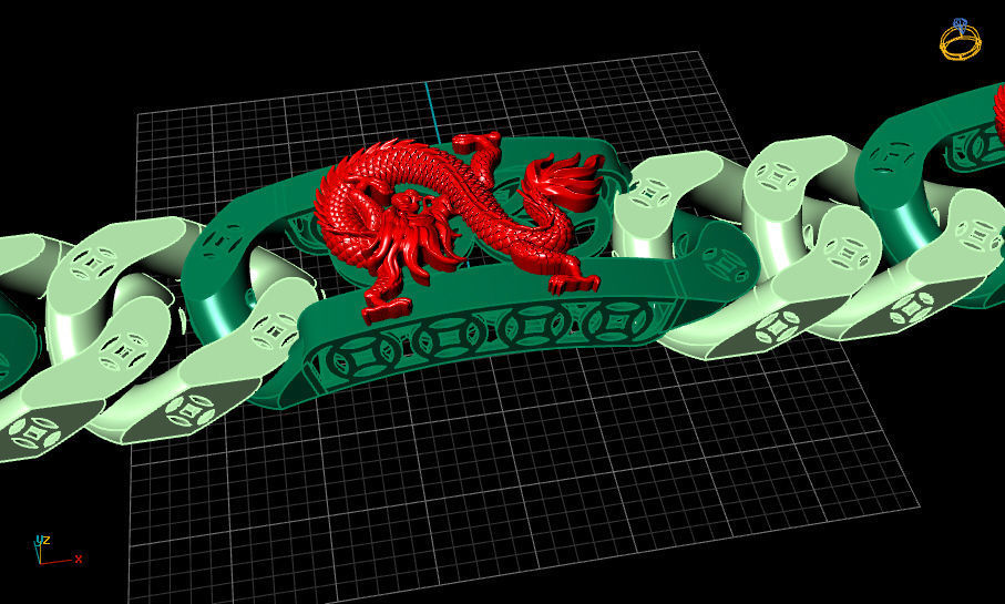  BANGLES DRAGON 3D print model_2
