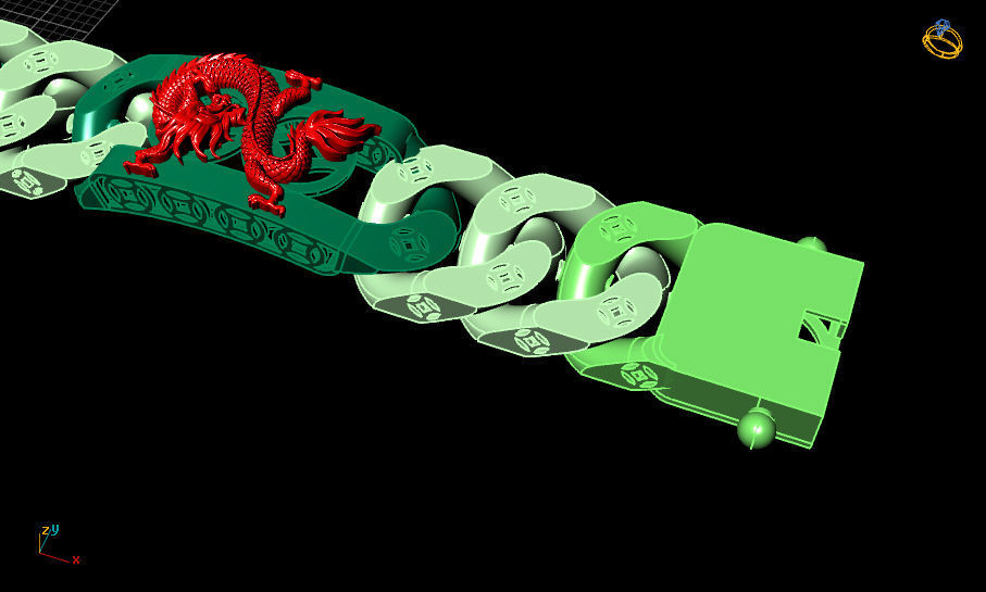  BANGLES DRAGON 3D print model_3