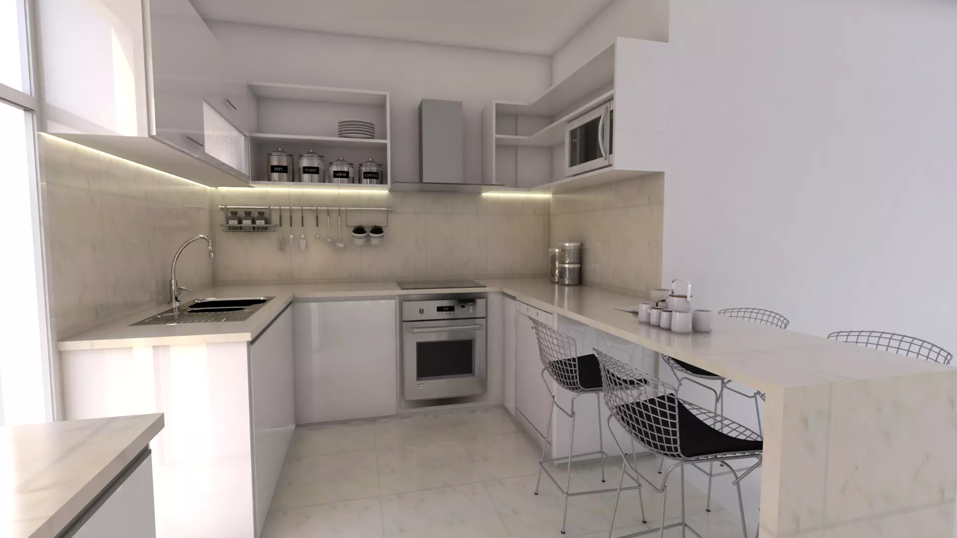 Kitchen plan 3D model_0