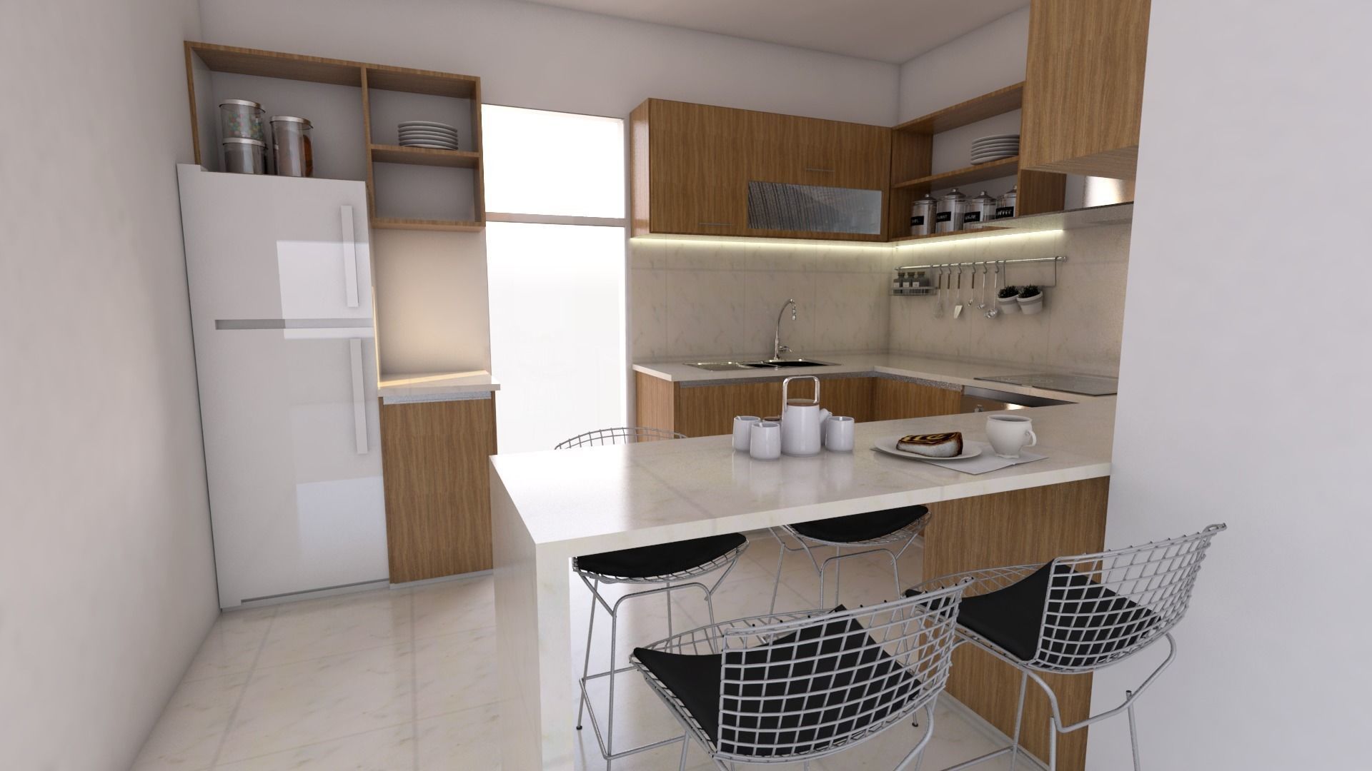 Kitchen plan 3D model_5