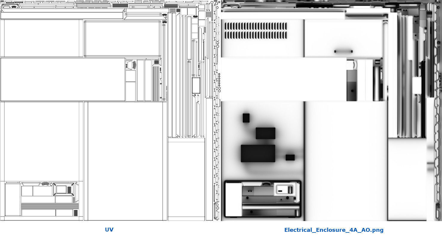 Electrical Enclosure 4A Low-poly 3D model_7