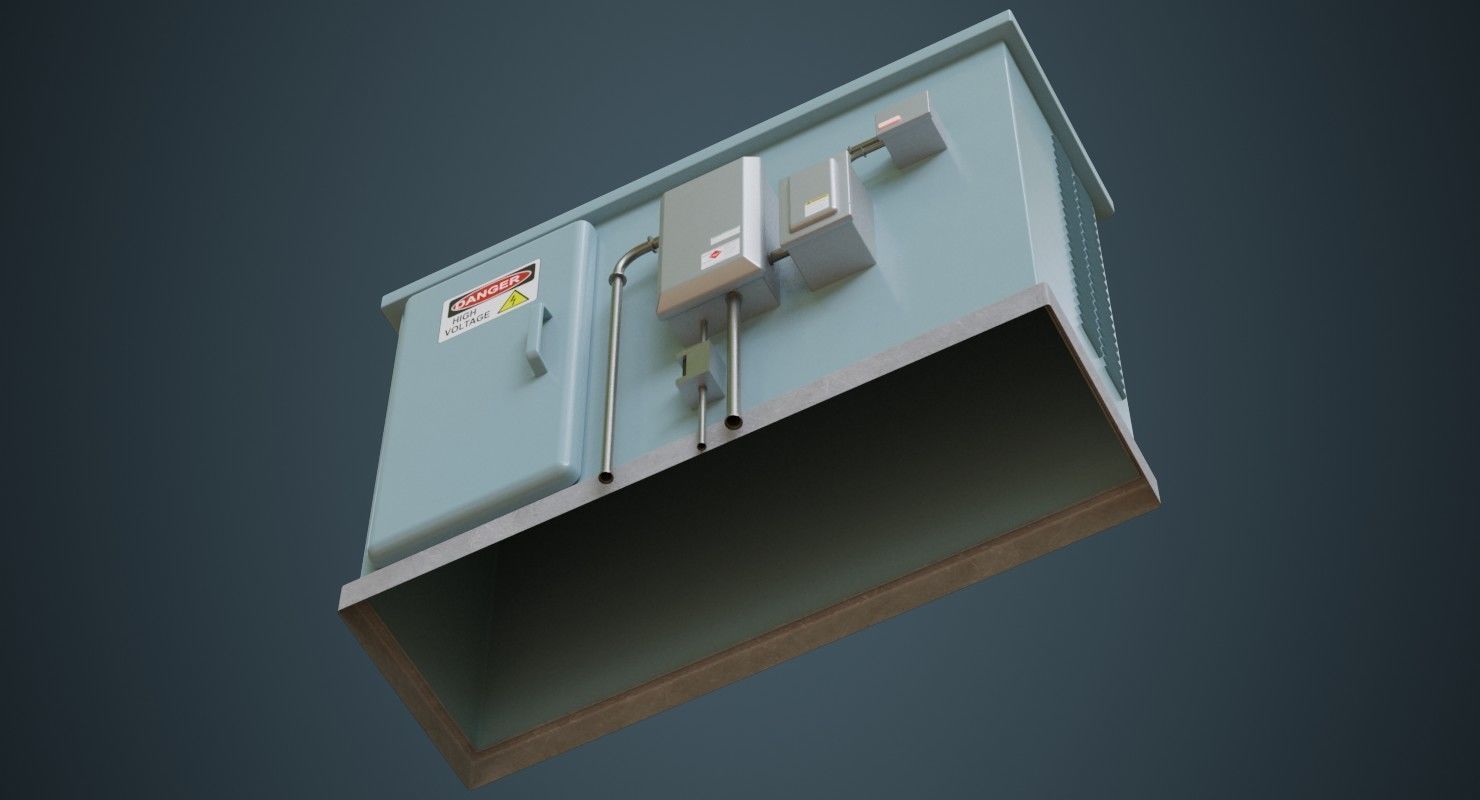 Electrical Enclosure 4A Low-poly 3D model_4