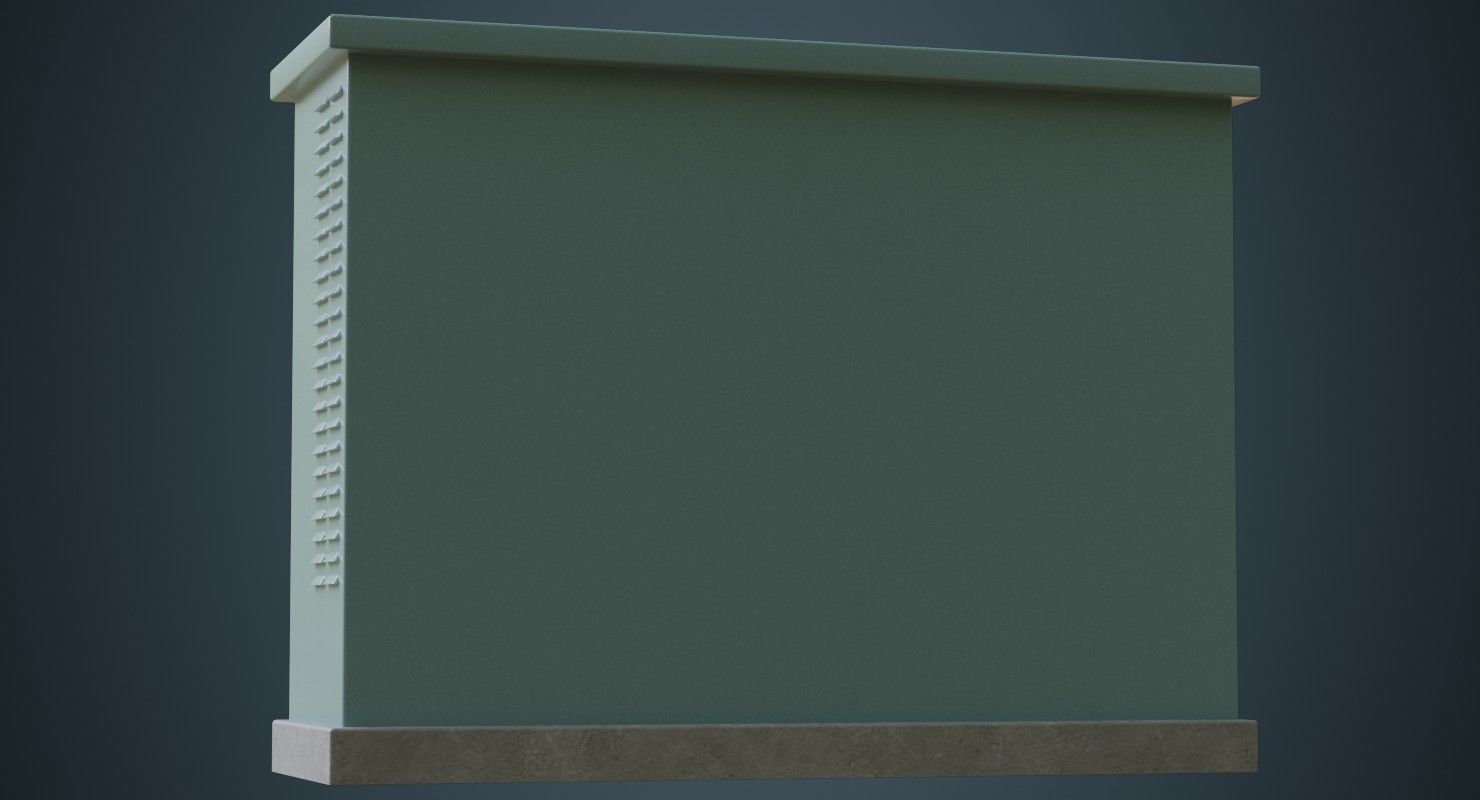 Electrical Enclosure 4A Low-poly 3D model_3