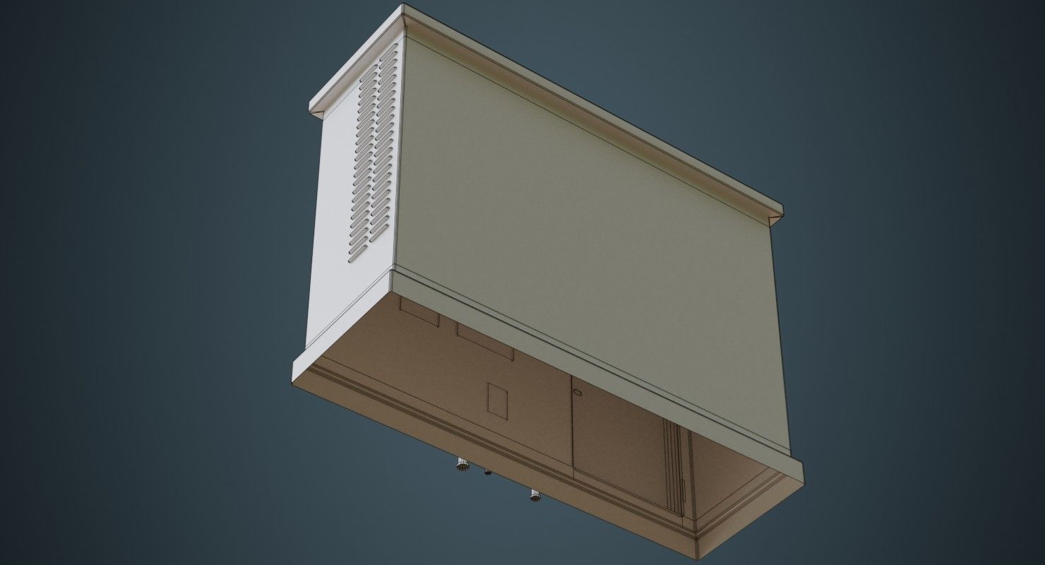 Electrical Enclosure 4B Low-poly 3D model_6