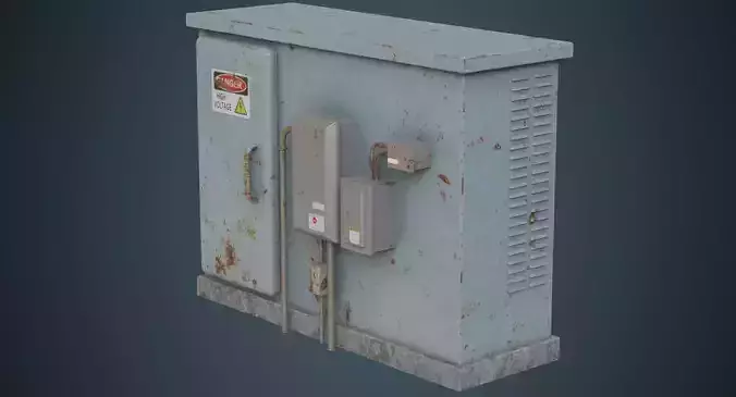 Electrical Enclosure 4B Low-poly 3D model