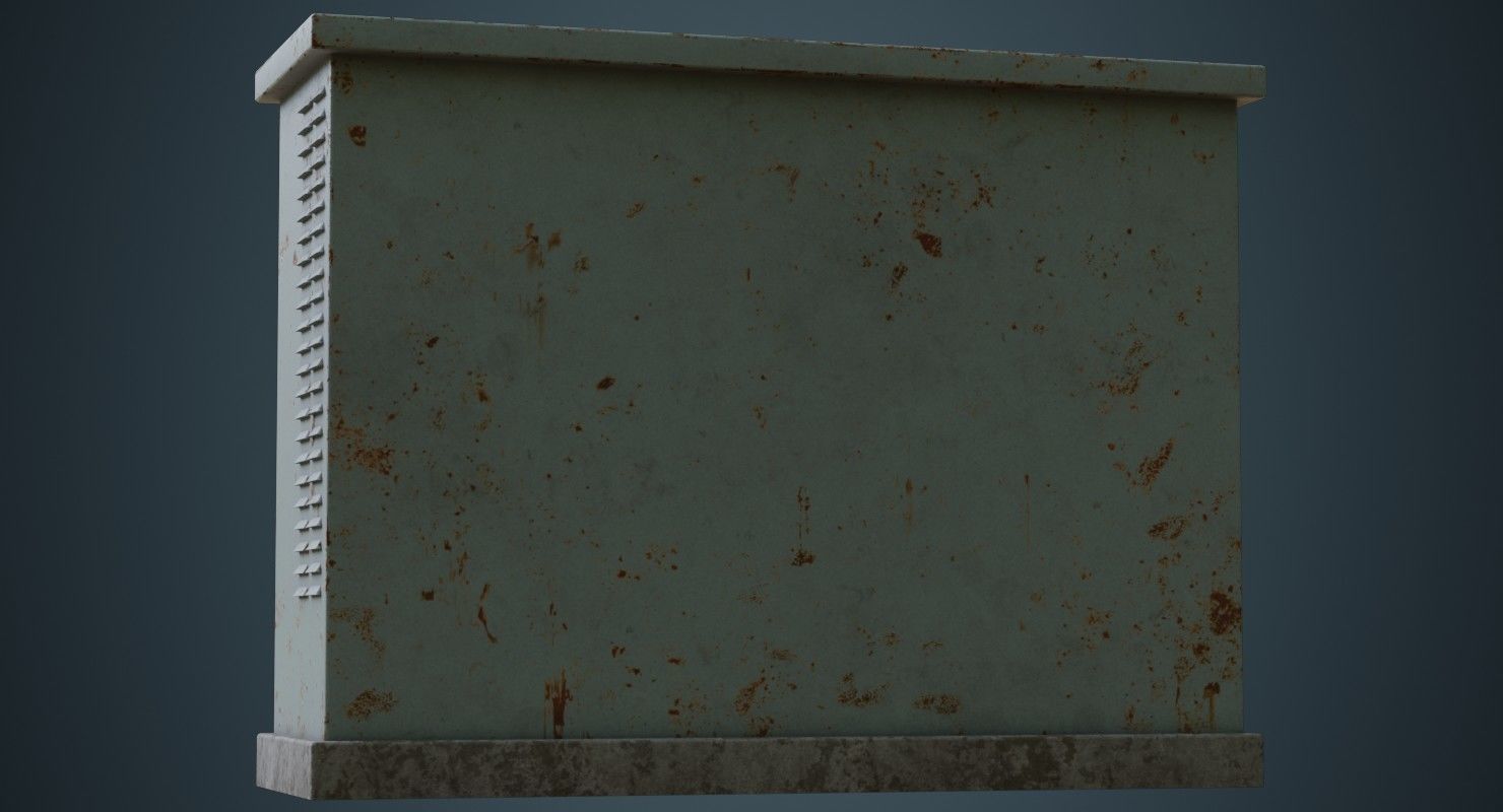 Electrical Enclosure 4B Low-poly 3D model_3