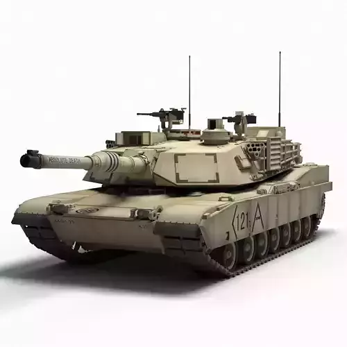 M1A2 Abrams  Low-poly 3D model