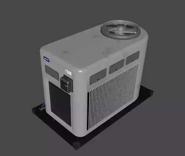 Rooftop AC unit Low-poly 3D model