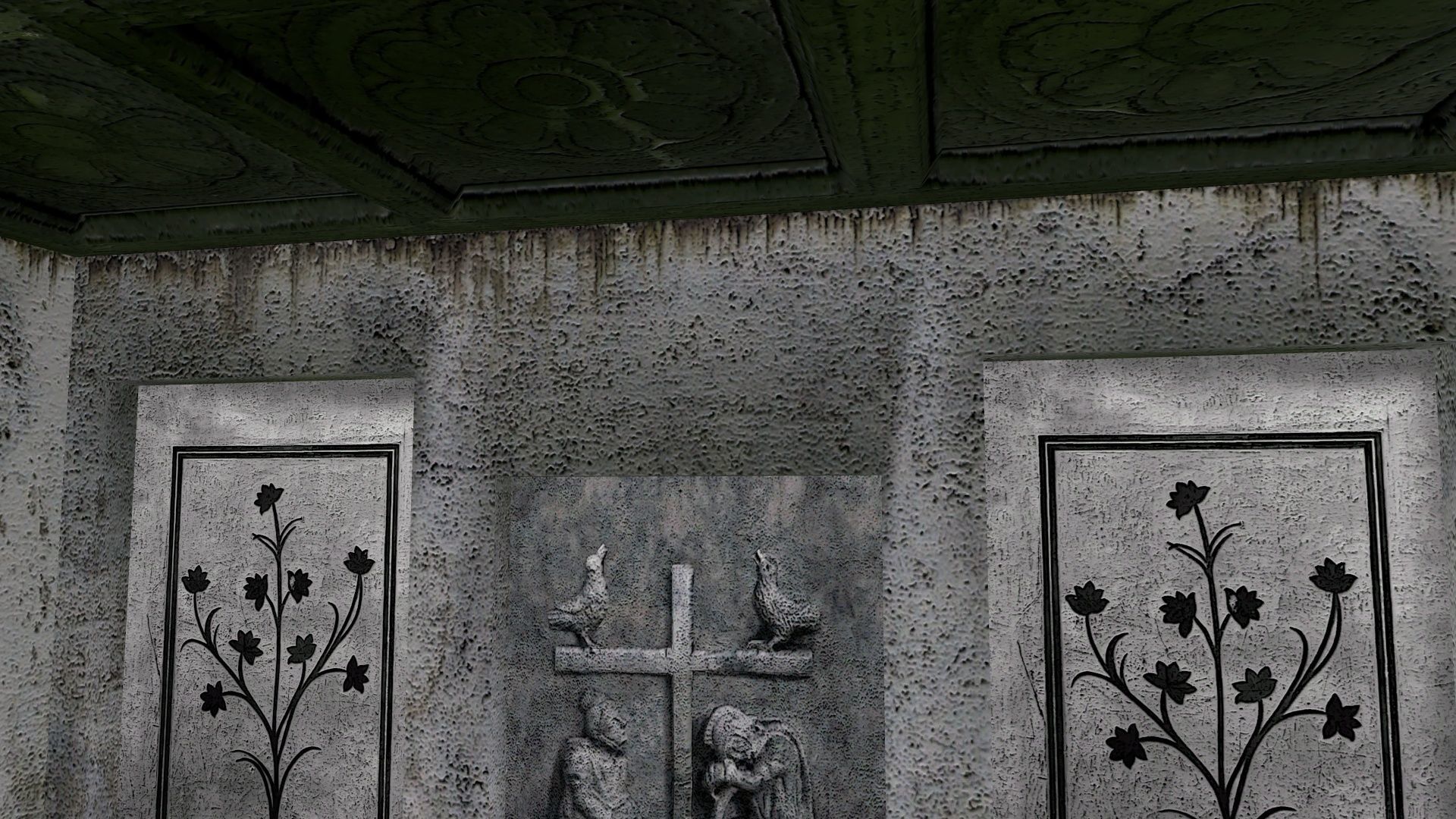 Old catacombs interior Low-poly 3D model_13