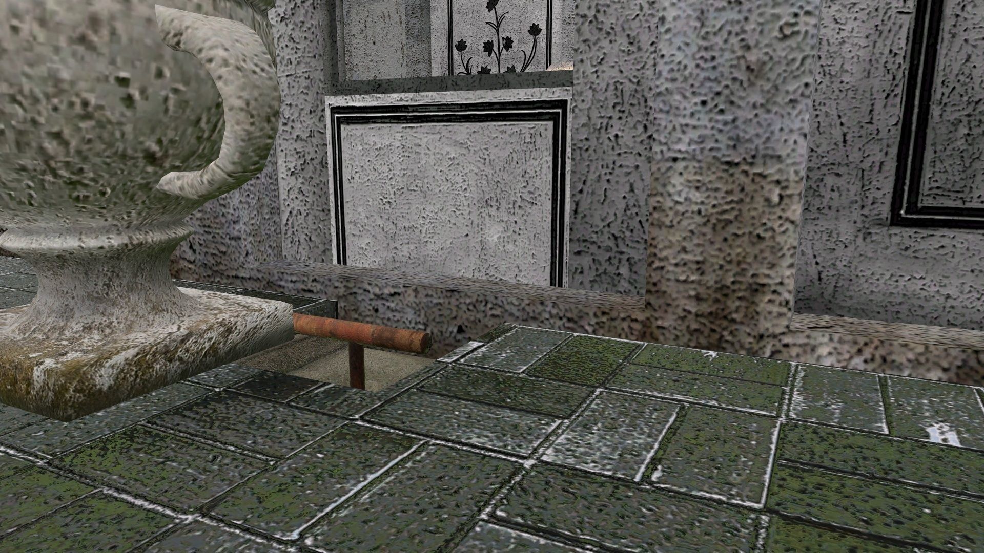 Old catacombs interior Low-poly 3D model_8