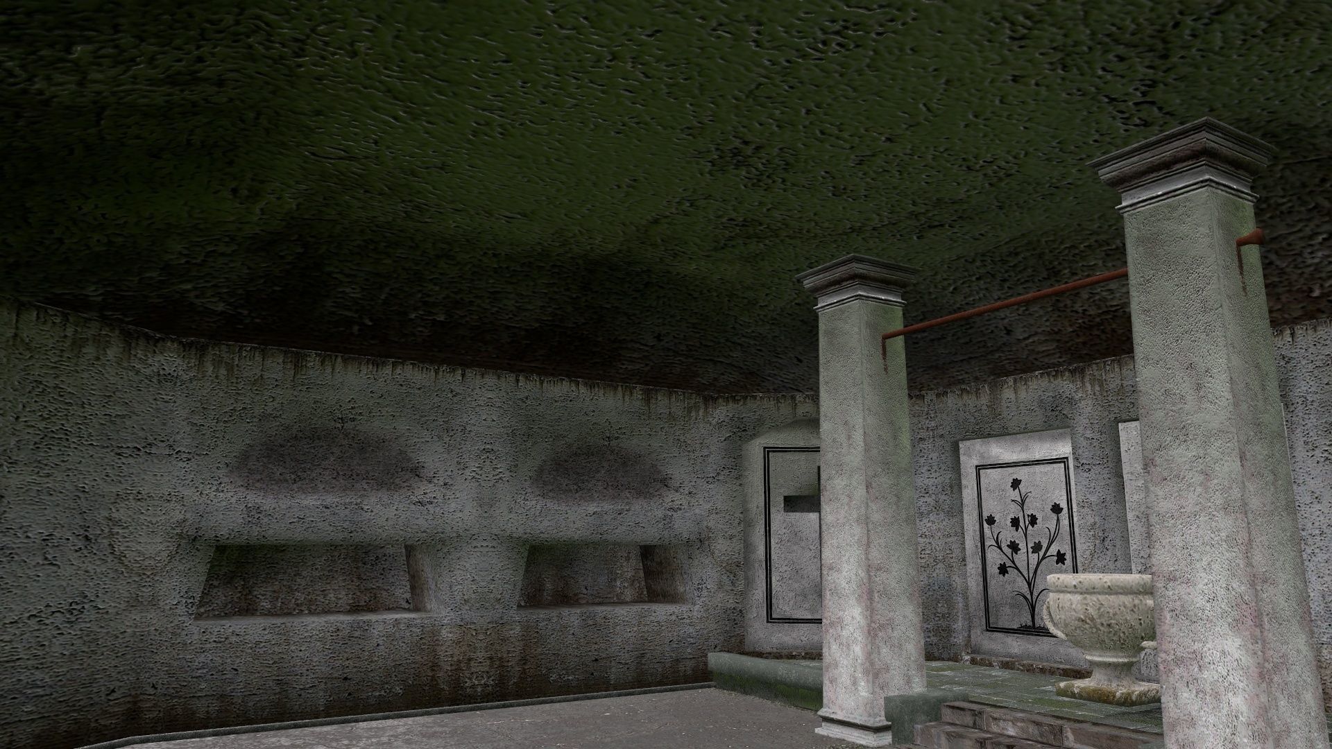 Old catacombs interior Low-poly 3D model_12