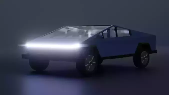 Cyber Truck Free low-poly 3D model
