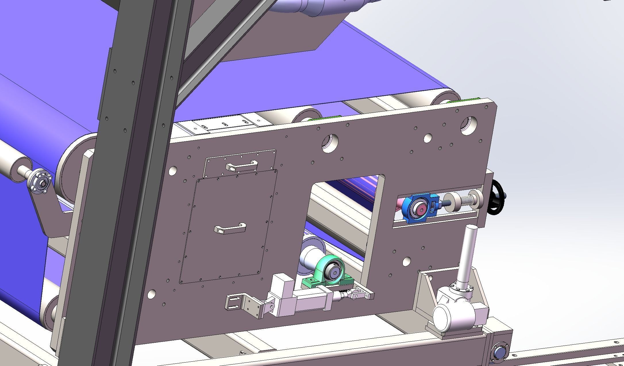 Melt-blown fabric production Assembly Line 3D model_10