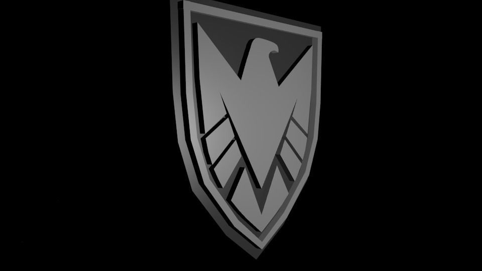 Marvels SHIELD Badge Version 2 Free low-poly 3D model
