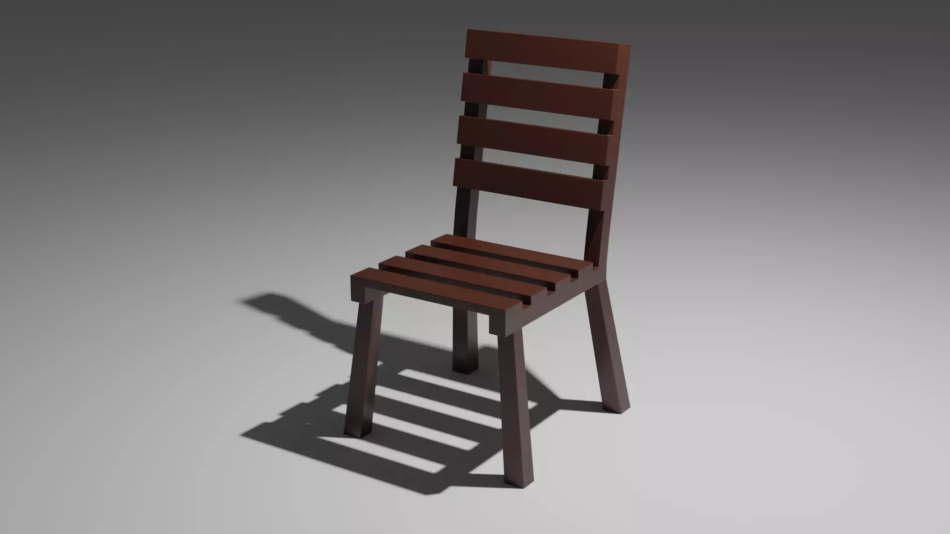 wooden chair 3D model_0