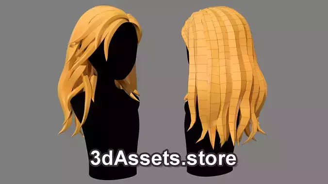 Character - Cartoon - Girl Long Hairs 03