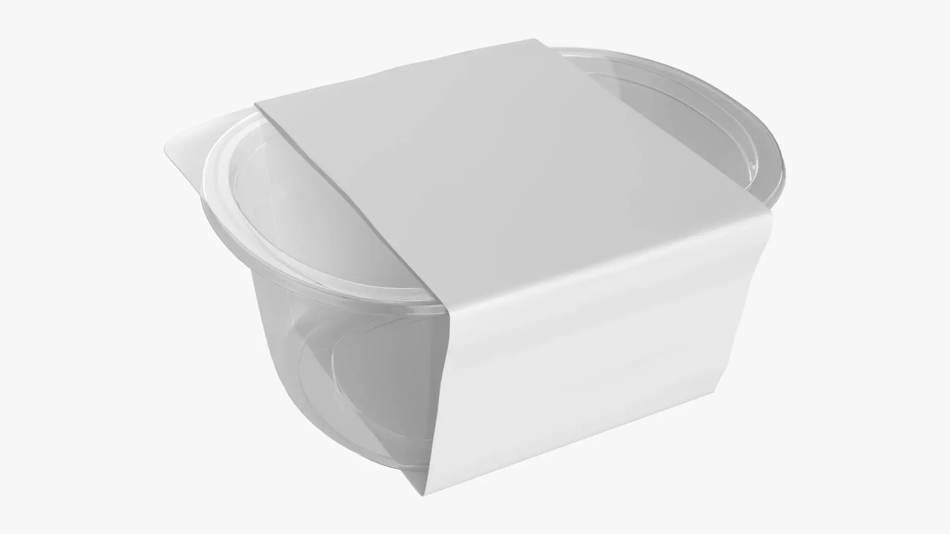 Lunch box with film and paper wrap 3D model_0