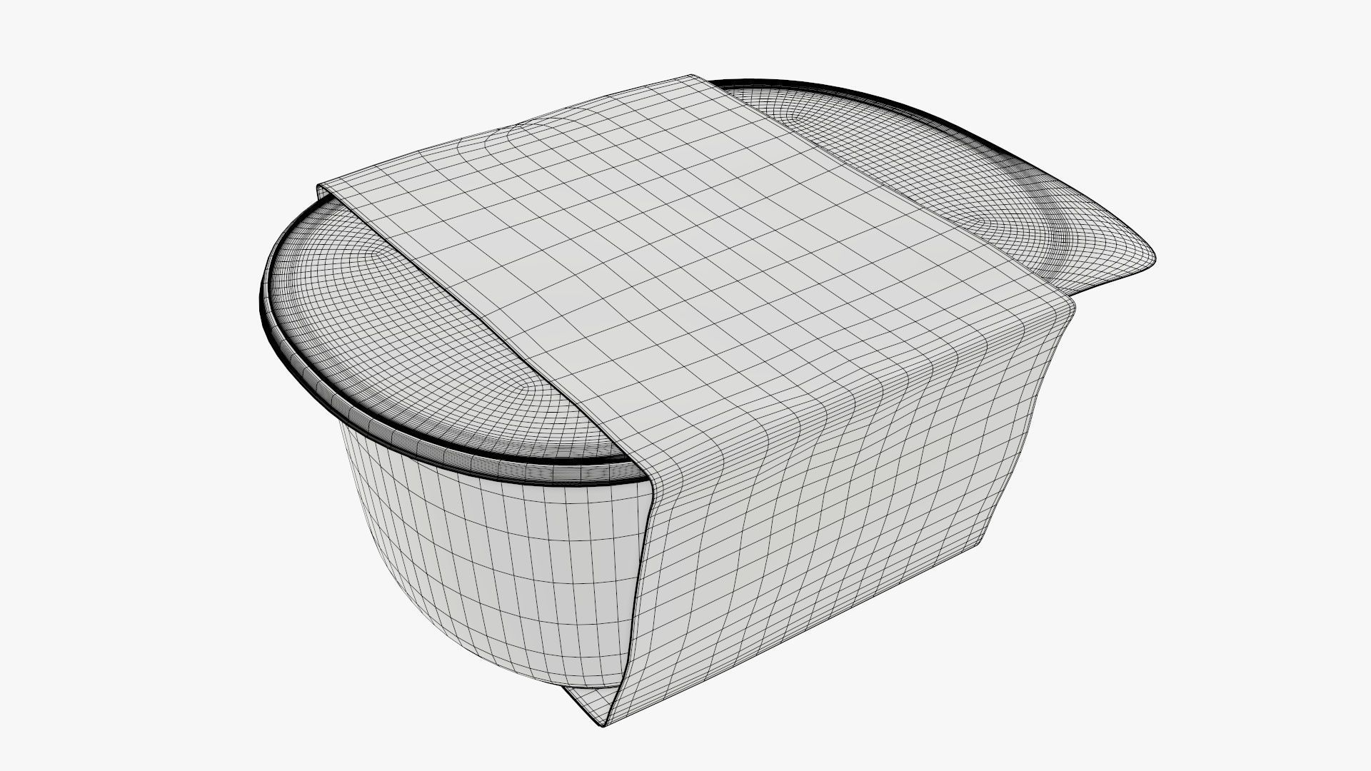 Lunch box with film and paper wrap 3D model_3