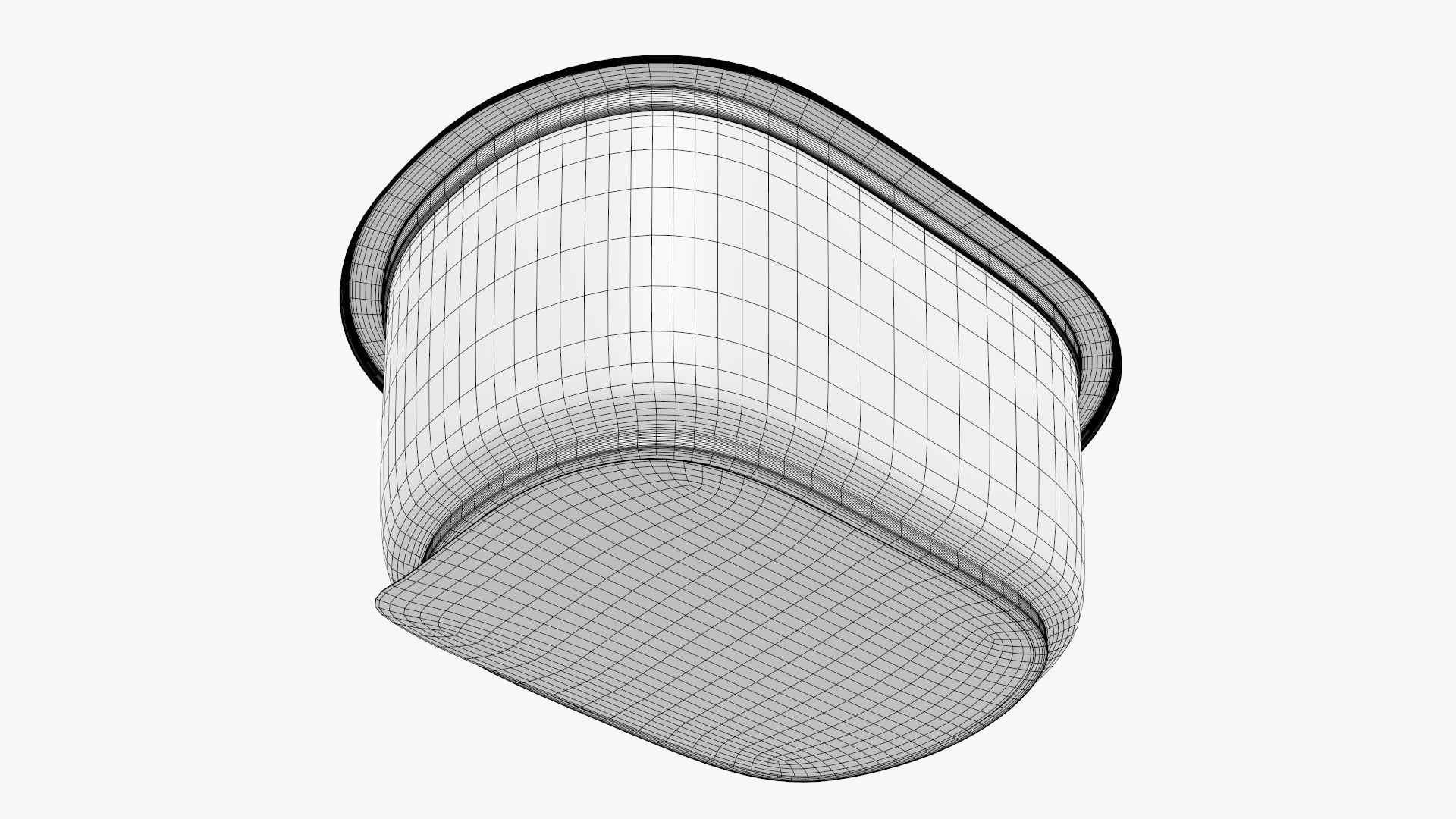 Lunch box with lid and paper wrap 3D model_7