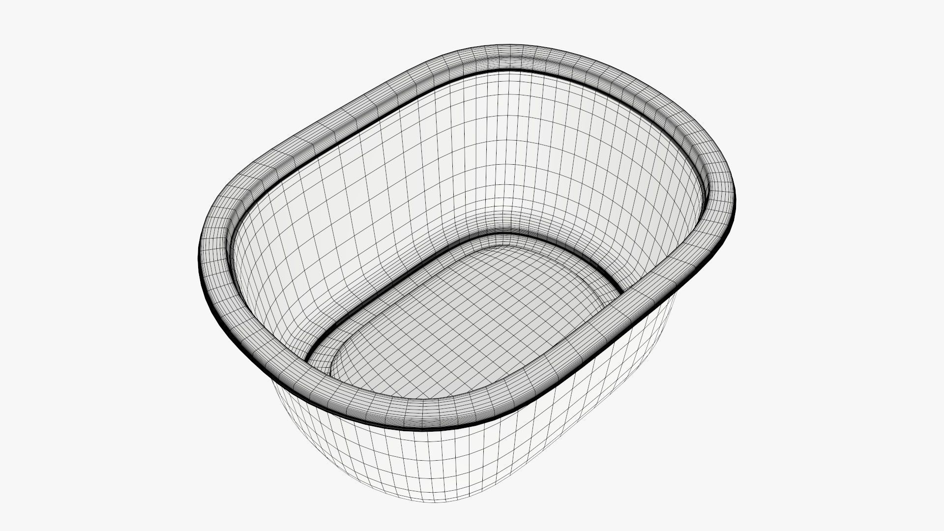 Lunch box with lid and paper wrap 3D model_6