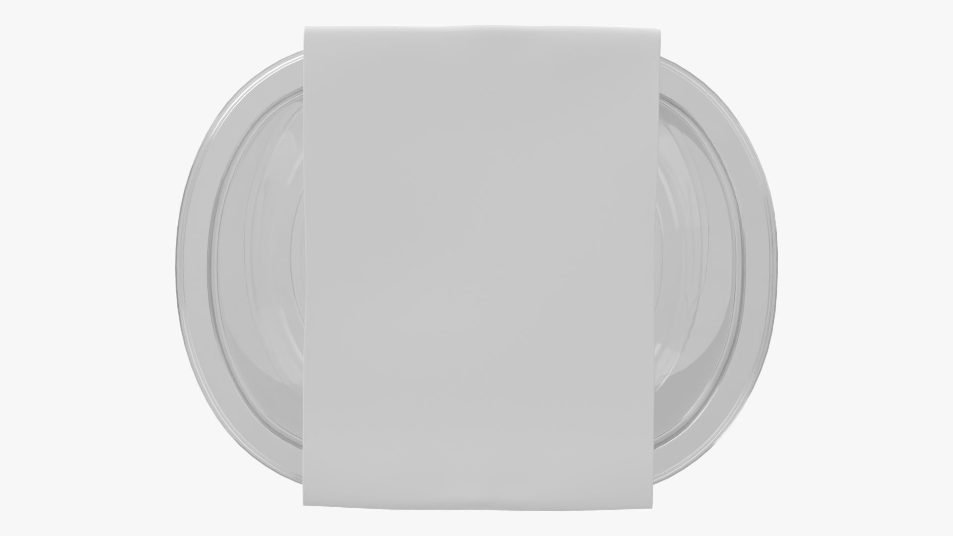 Lunch box with lid and paper wrap 3D model_1