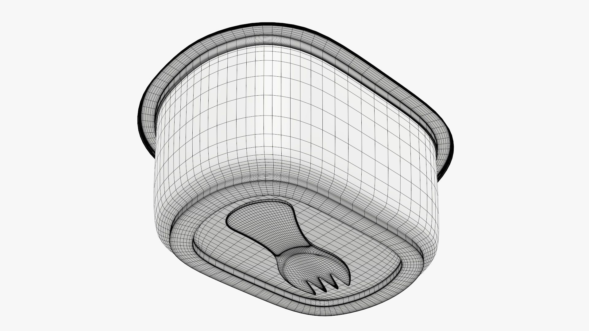 Lunch box with lid and paper wrap 3D model_8