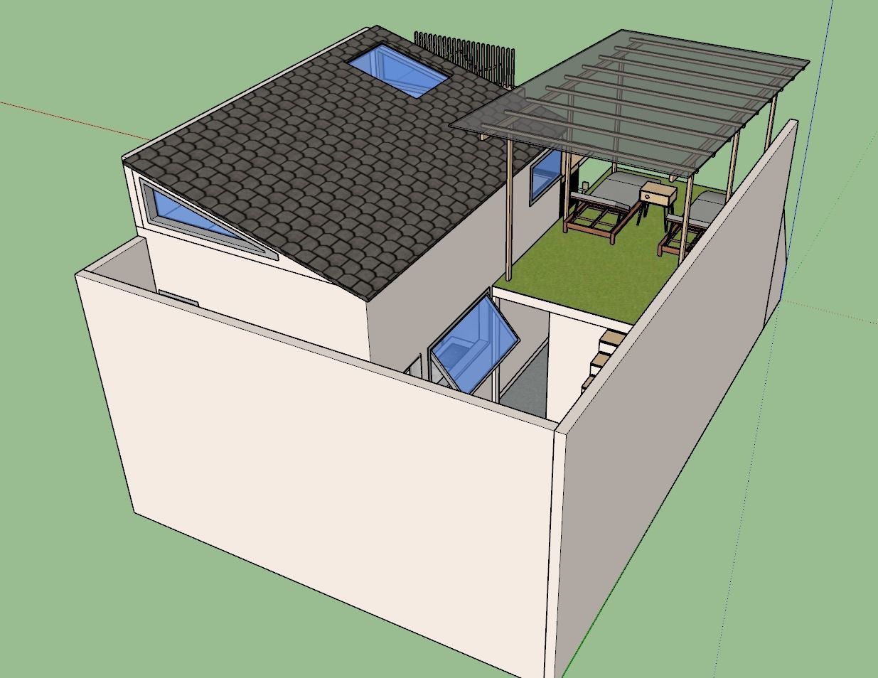 Typical Southeast Asian Residential House 04 Low-poly 3D model_7
