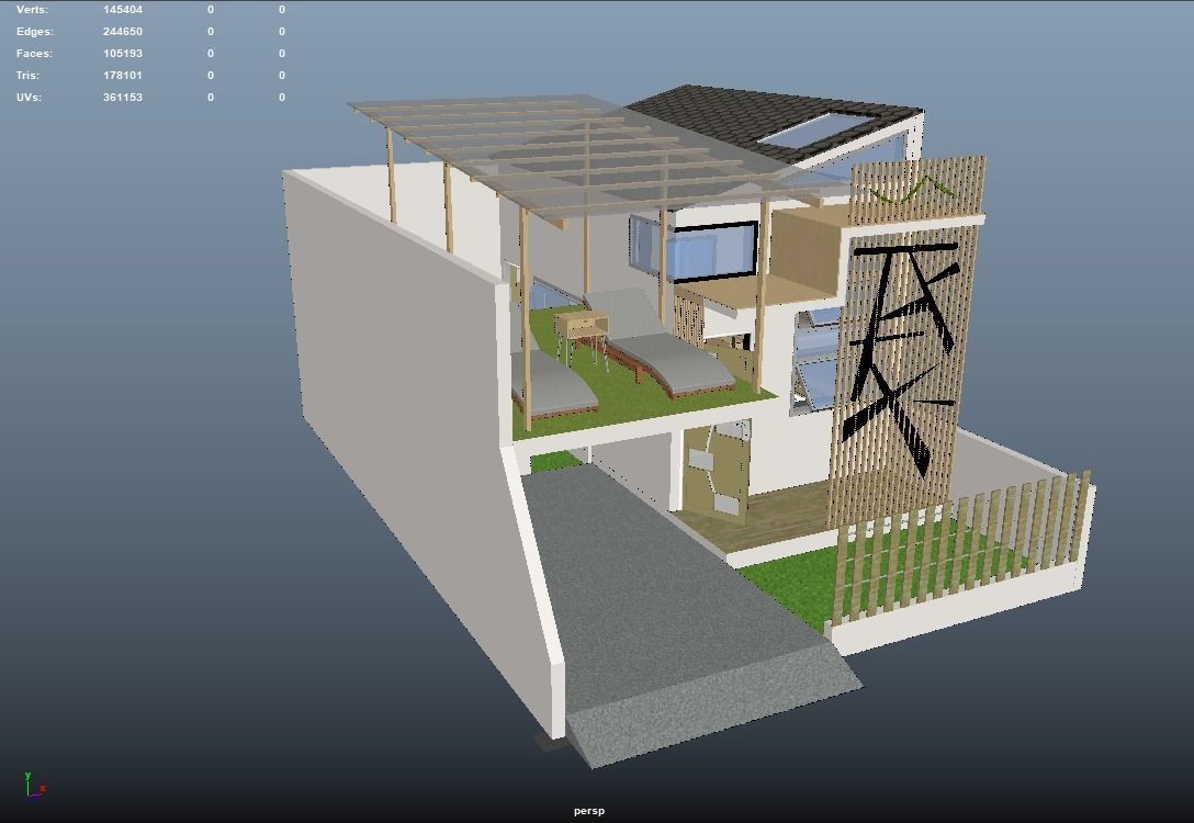 Typical Southeast Asian Residential House 04 Low-poly 3D model_2