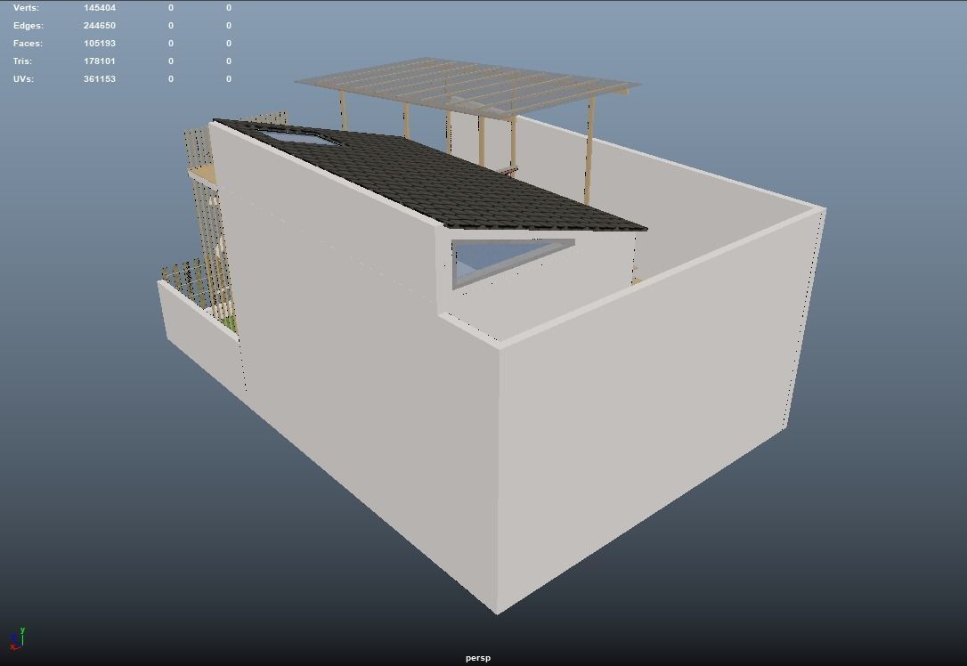 Typical Southeast Asian Residential House 04 Low-poly 3D model_1