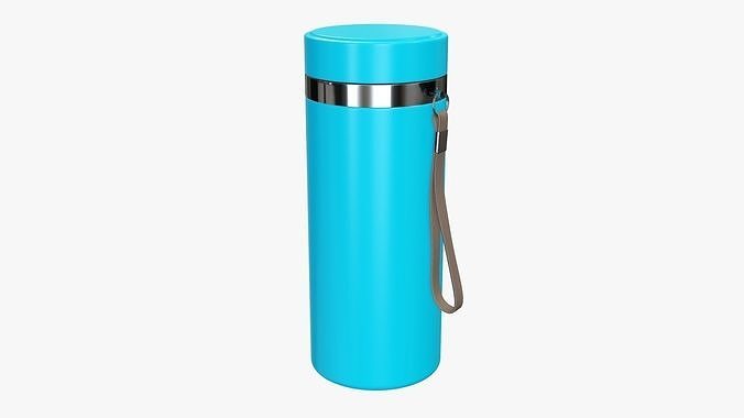 Thermos vacuum bottle 01 blue 3D model