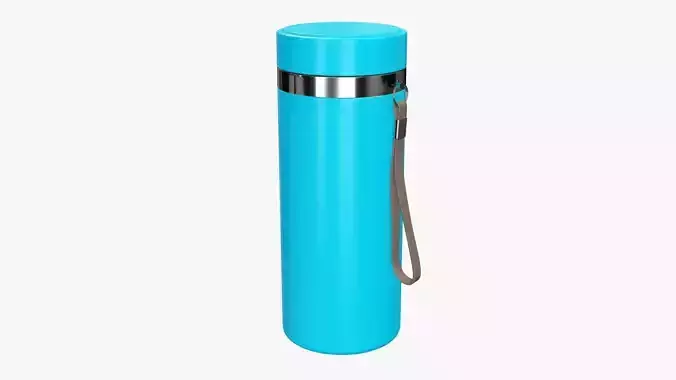 Thermos vacuum bottle 01 blue