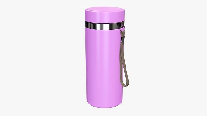 Thermos vacuum bottle 01 pink 3D model
