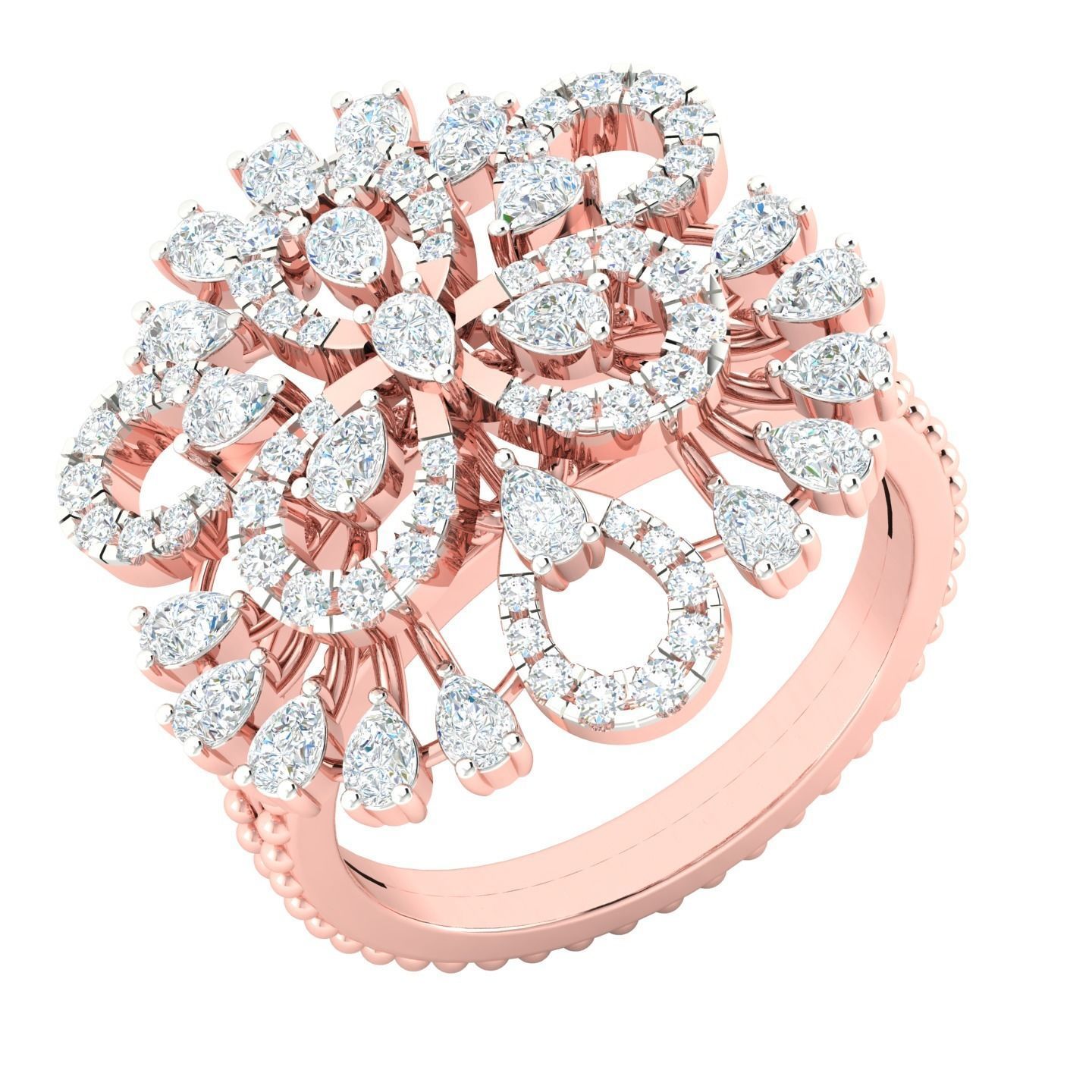 450 Creative Diamond Ring 3dm stl 1 render detail  Collection 3D print model_113