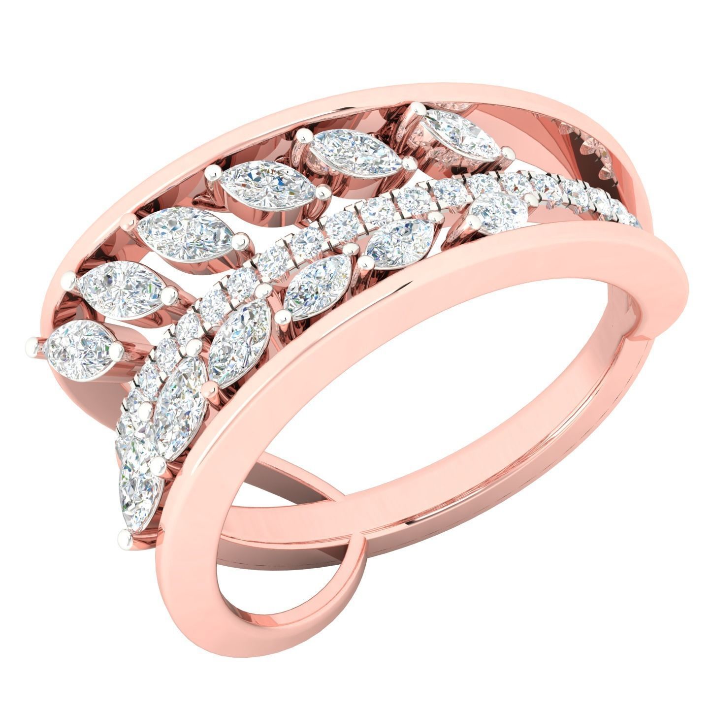 450 Creative Diamond Ring 3dm stl 1 render detail  Collection 3D print model_24