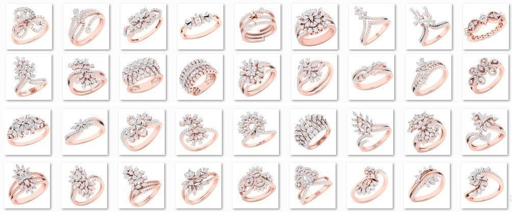 450 Creative Diamond Ring 3dm stl 1 render detail  Collection 3D print model_3