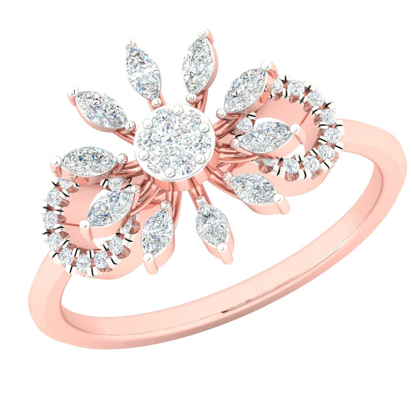 450 Creative Diamond Ring 3dm stl 1 render detail  Collection 3D print model_33