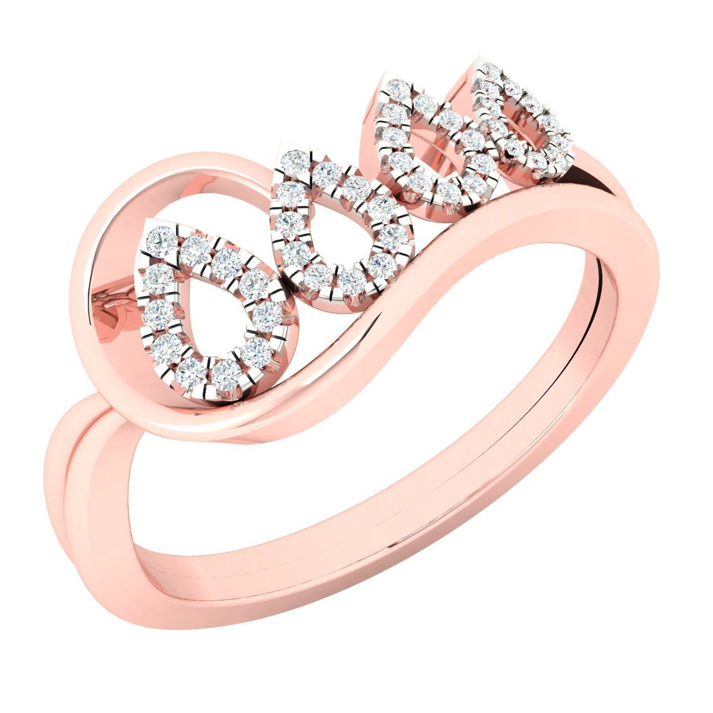 450 Creative Diamond Ring 3dm stl 1 render detail  Collection 3D print model_11