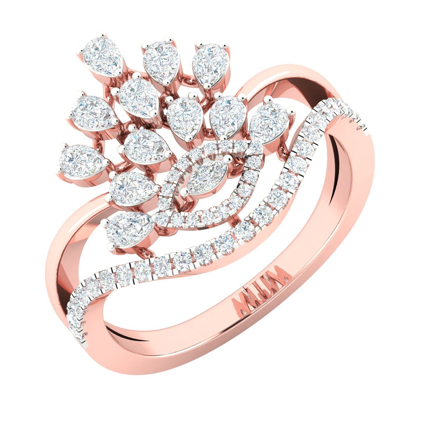 450 Creative Diamond Ring 3dm stl 1 render detail  Collection 3D print model_50