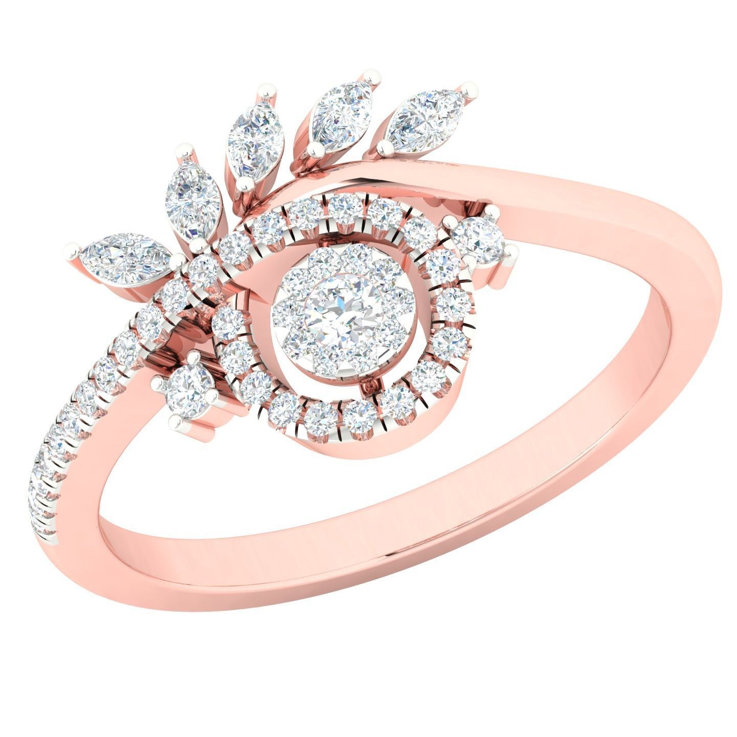 450 Creative Diamond Ring 3dm stl 1 render detail  Collection 3D print model_53