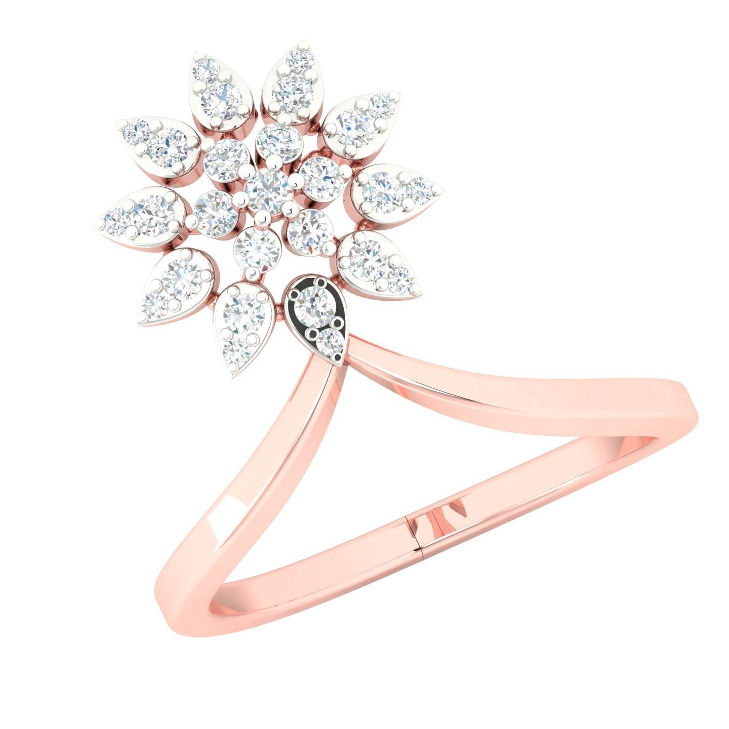 450 Creative Diamond Ring 3dm stl 1 render detail  Collection 3D print model_35