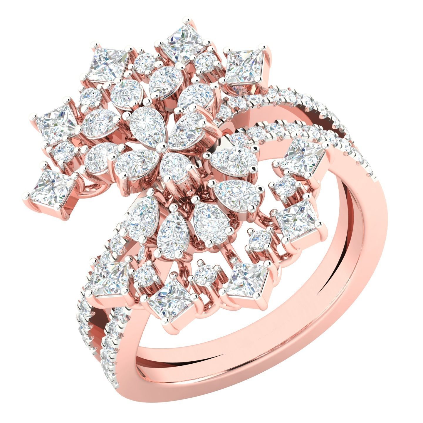 450 Creative Diamond Ring 3dm stl 1 render detail  Collection 3D print model_92