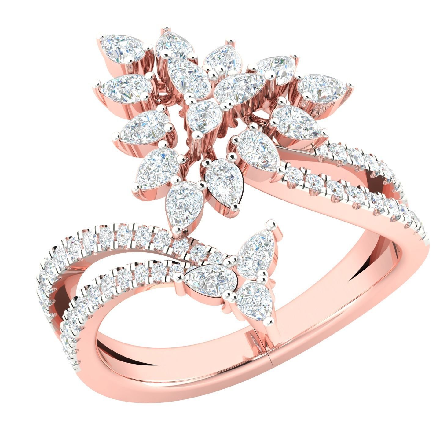 450 Creative Diamond Ring 3dm stl 1 render detail  Collection 3D print model_94