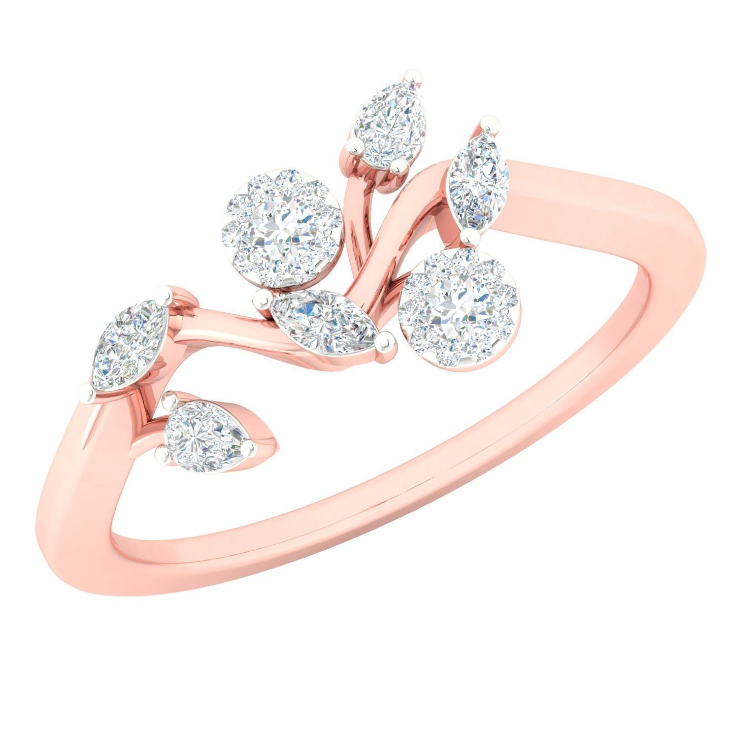 450 Creative Diamond Ring 3dm stl 1 render detail  Collection 3D print model_107