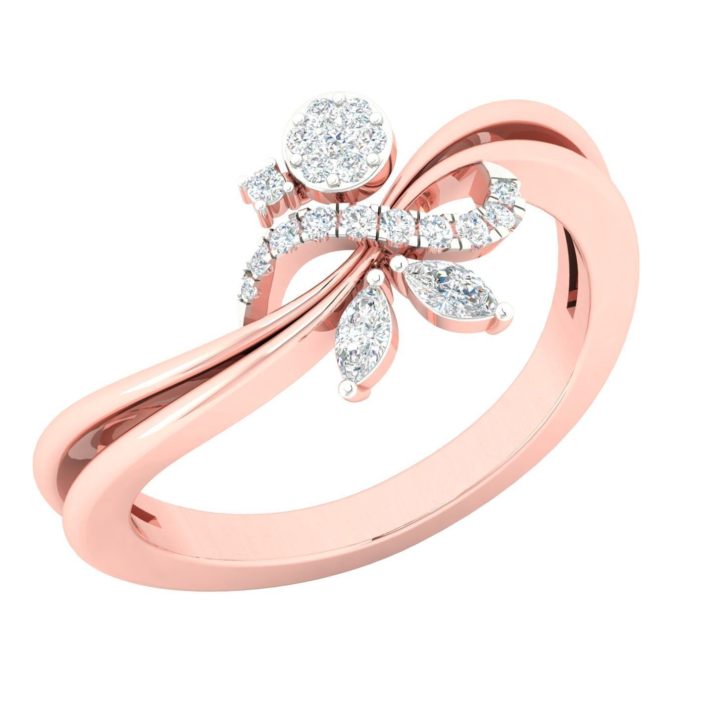 450 Creative Diamond Ring 3dm stl 1 render detail  Collection 3D print model_52