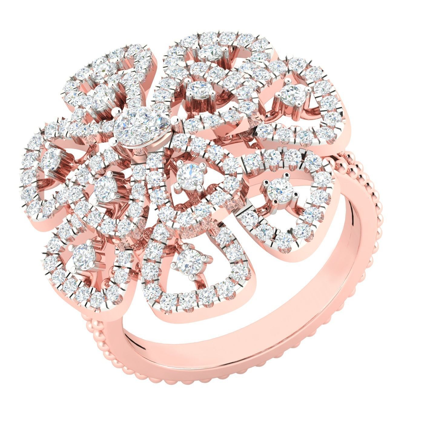 450 Creative Diamond Ring 3dm stl 1 render detail  Collection 3D print model_29